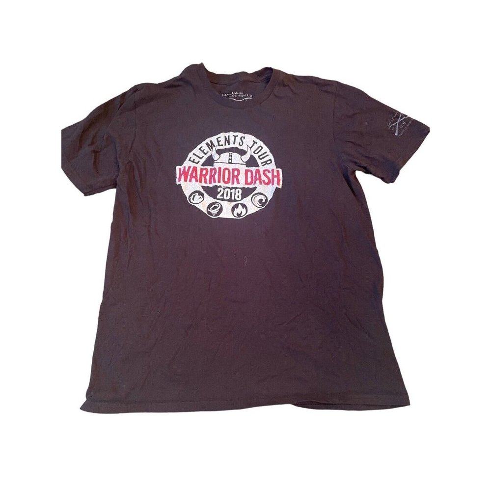 Grunt Style T shirt Mens Size L Black Elements Tour 2018 Warrior Dash